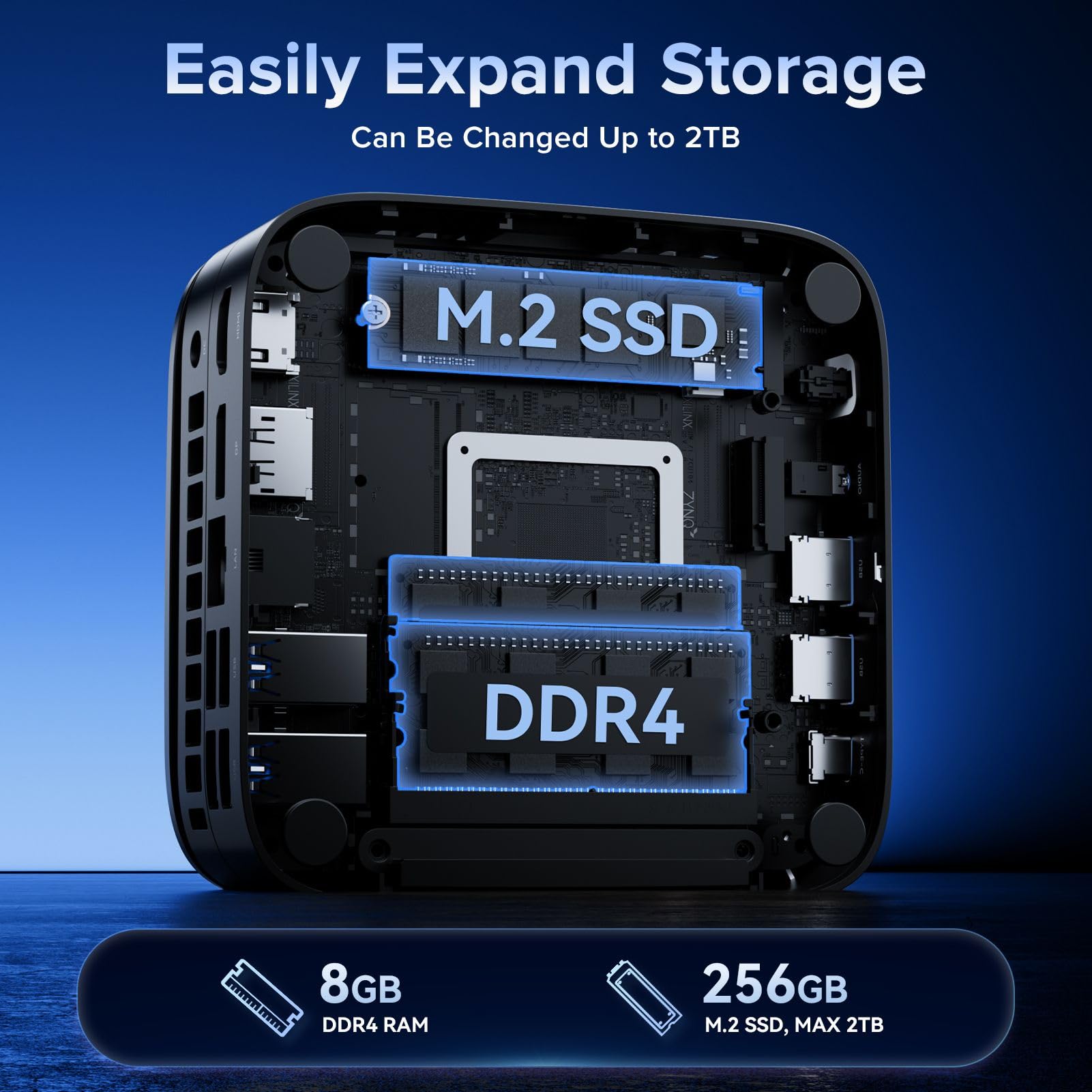 NiPoGi Alder Lake N95 Mini PC (up to 3.4GHz), Mini Desktop